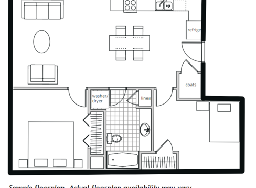 2 Bedrooms: Beds - 2: Baths - 1: SqFt Range - 1190 to 1190