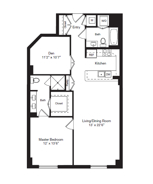 Apartment 5-0104 floorplan