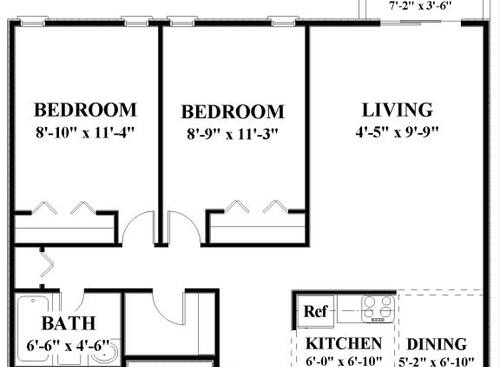 Spruce: Beds - 2: Baths - 1: SqFt Range - 866 to 866