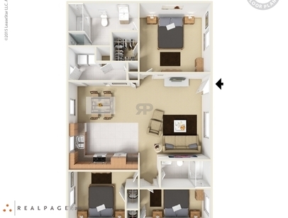 3 Bed, 2 Bath Double Wide: Beds - Studio: Baths - 2: SqFt Range - 1340 to 1340