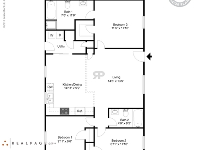 3 Bed, 2 Bath Double Wide: Beds - Studio: Baths - 2: SqFt Range - 1340 to 1340