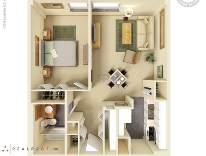 1 Bedroom: Beds - 1: Baths - 1: SqFt Range - 0 to 0