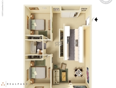 2 Bedroom: Beds - 2: Baths - 1: SqFt Range - 0 to 0