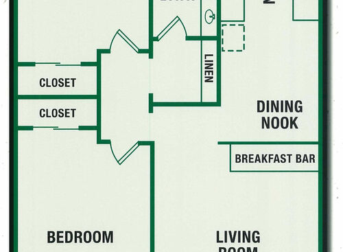2 Bed/1 Bath: Beds - 2: Baths - 1: SqFt Range - 850 to 850