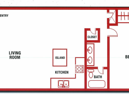One Bedroom: Beds - 1: Baths - 1: SqFt Range - 717 to 717