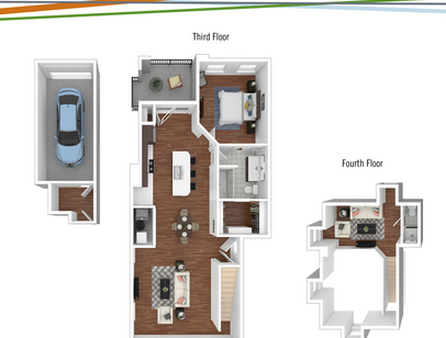 Melbourne I: Beds - 1: Baths - 1.5: SqFt Range - 1127 to 1127