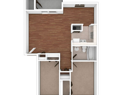 Geneva 3D Floor Plan - Unurnished