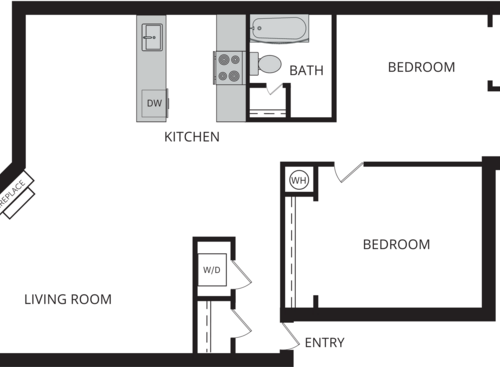 2x1: Beds - 2: Baths - 1: SqFt Range - 975 to 975