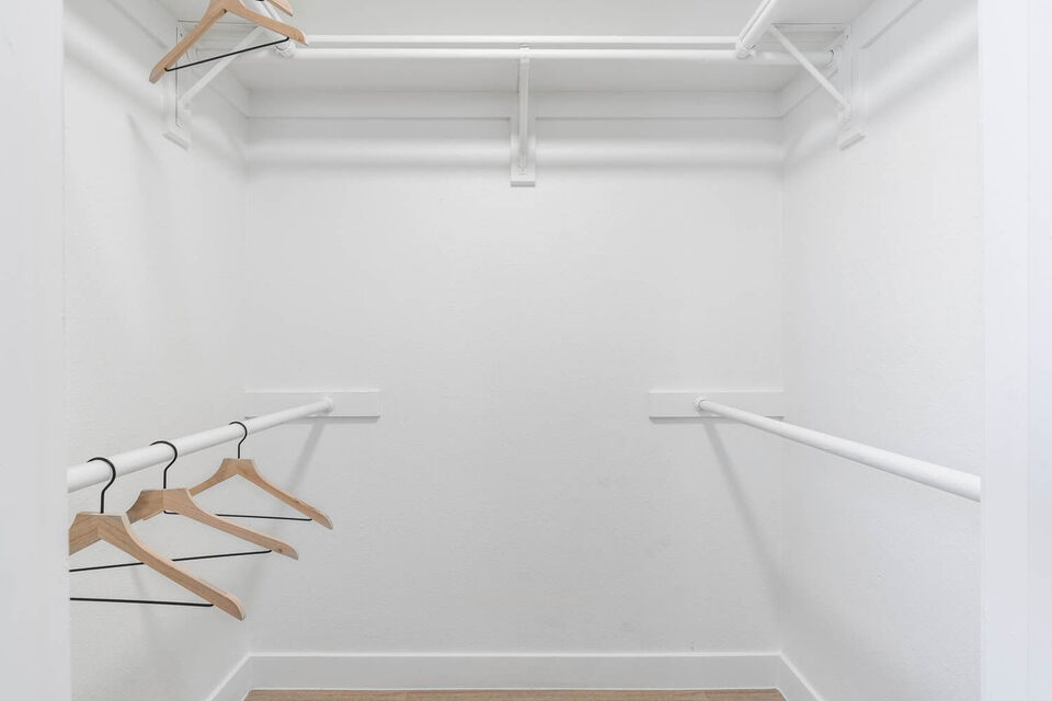 Walk-in closet; interior features, furnishings and finishes vary by home
