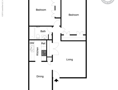 2 Bdrm 1 Ba Patio Or Balcony: Beds - 2: Baths - 1: SqFt Range - 871 to 871