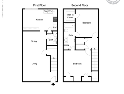 Townhouse 2x1.5: Beds - 2: Baths - 1.5: SqFt Range - 1190 to 1190