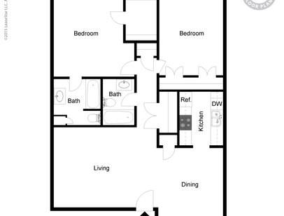 2 Bdrm 2 Ba Patio Or Balcony: Beds - 2: Baths - 2: SqFt Range - 1078 to 1078