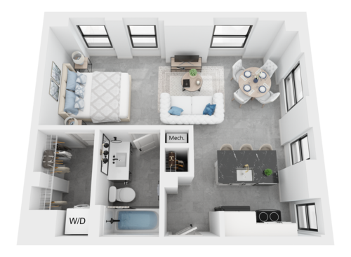 Armstrong - Studio, 1 Bathroom, 606 sq. ft.