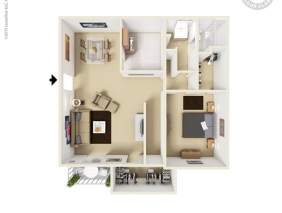 1 Bd/1 Bath/Lg.: Beds - 1: Baths - 1: SqFt Range - 1029 to 1029
