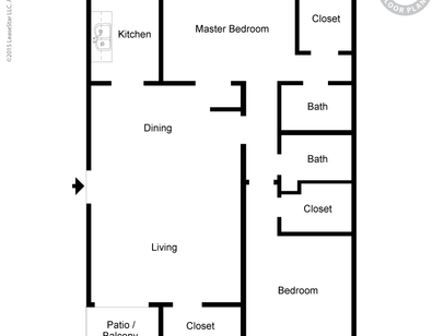 2 Bd/2 Bath/Lg.: Beds - 2: Baths - 2: SqFt Range - 1235 to 1235