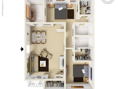 2 Bd/2 Bath/Lg.: Beds - 2: Baths - 2: SqFt Range - 1235 to 1235