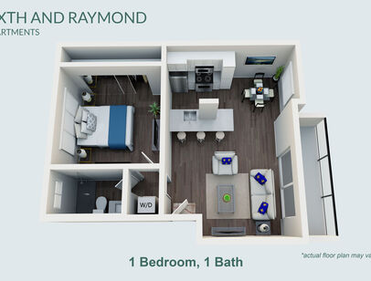 1 Bedroom 1 Bath: Beds - 1: Baths - 1: SqFt Range - 750 to 750