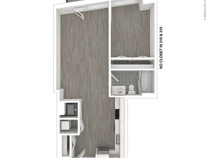A3 3D floorplan Unfurnished