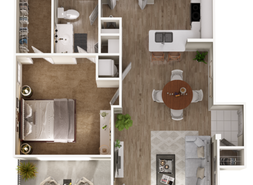 The Marathon: Beds - 1: Baths - 1: SqFt Range - 697 to 697