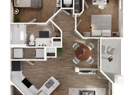 The Islamorada: Beds - 2: Baths - 1: SqFt Range - 838 to 838