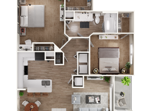 The Matacumbe: Beds - 2: Baths - 1: SqFt Range - 944 to 944