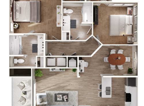 The Travernier: Beds - 2: Baths - 2: SqFt Range - 1175 to 1175