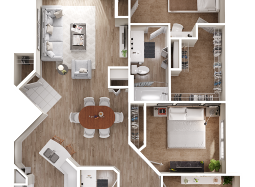 The Layton: Beds - 3: Baths - 2: SqFt Range - 1238 to 1238