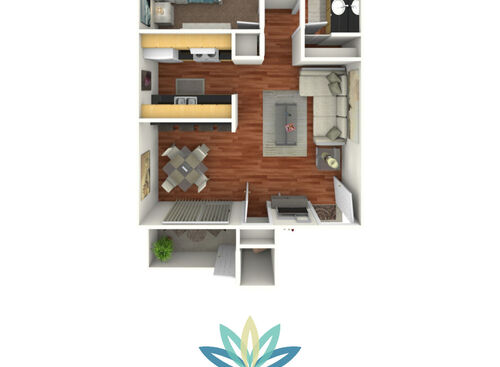 1x1B: Beds - 1: Baths - 1: SqFt Range - 600 to 600