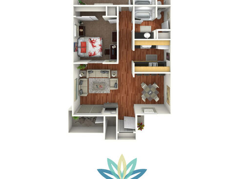 2x2A: Beds - 2: Baths - 2: SqFt Range - 900 to 900