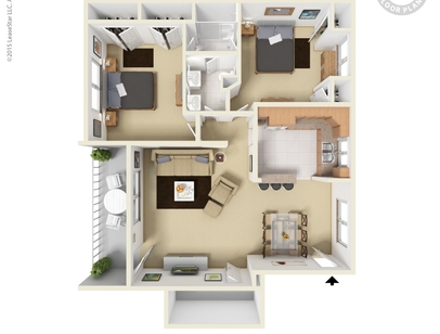 2 Bd Lg Closets: Beds - 2: Baths - 1: SqFt Range - 1100 to 1100