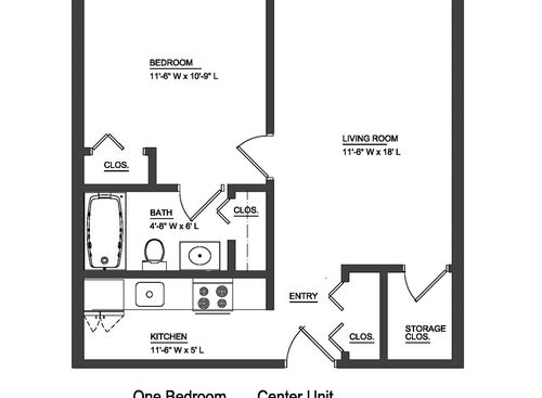 1 Bedroom End Unit