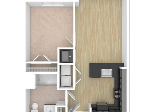 Alloy - 1 Bed, 1 Bath, 647 sq. ft. - 3D Unfurnished