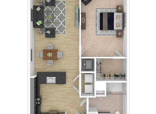 Forge - 1 Bedroom, 1 Bath, 768 sq. ft. - 3D Furnished