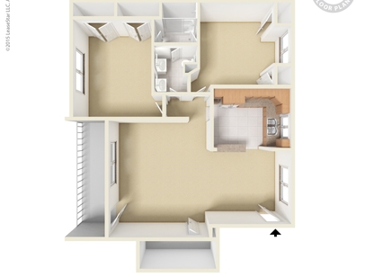 2 Bd Lg Closets: Beds - 2: Baths - 1: SqFt Range - 1100 to 1100