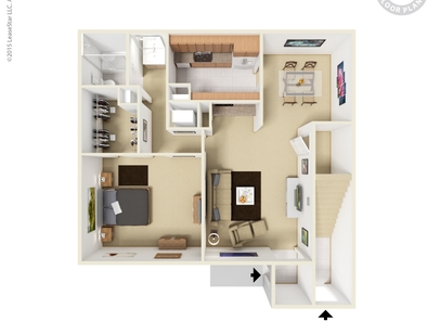 1 Bedroom/1 Bath: Beds - 1: Baths - 1: SqFt Range - 769 to 769