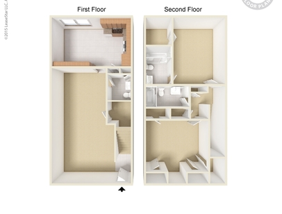 Townhouse 2x2.5: Beds - 2: Baths - 2.5: SqFt Range - 1216 to 1216