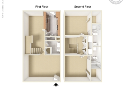 Townhouse 2x2.5: Beds - 2: Baths - 2.5: SqFt Range - 1208 to 1208