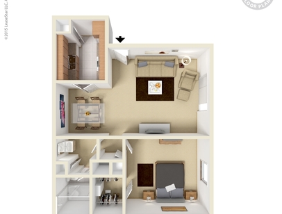 Small 1 Bedrm 1 Bath: Beds - 1: Baths - 1: SqFt Range - 660 to 660