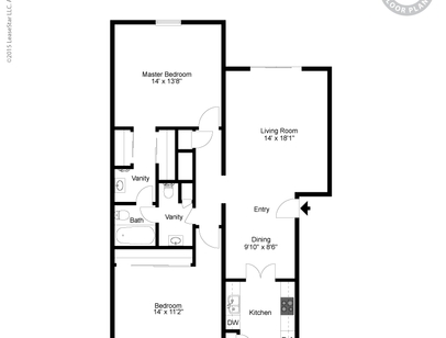 Small 2 Bedrm 1 Bath: Beds - 2: Baths - 1.5: SqFt Range - 1017 to 1017