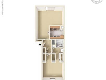 Large 1 Bedrm 1 Bath: Beds - 1: Baths - 1: SqFt Range - 754 to 754