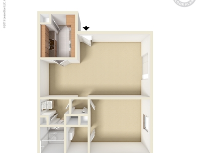 Small 1 Bedrm 1 Bath: Beds - 1: Baths - 1: SqFt Range - 660 to 660