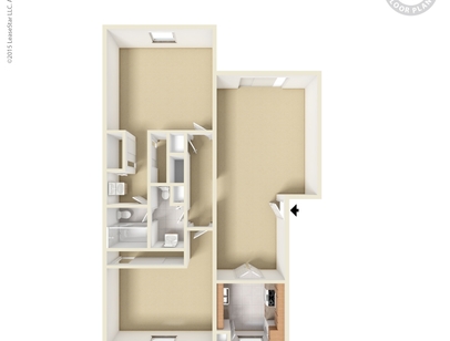 Small 2 Bedrm 1 Bath: Beds - 2: Baths - 1.5: SqFt Range - 1017 to 1017