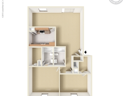 Large 2 Bedrm 2 Bath: Beds - 2: Baths - 2: SqFt Range - 1130 to 1130