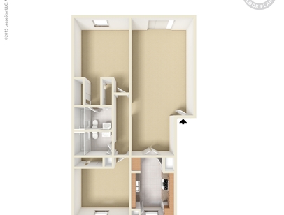 Med. 2 Bedrm 2 Bath: Beds - 2: Baths - 2: SqFt Range - 1077 to 1077