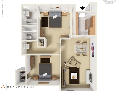2 Bd/2 Bath/Sm.: Beds - 2: Baths - 2: SqFt Range - 1000 to 1000