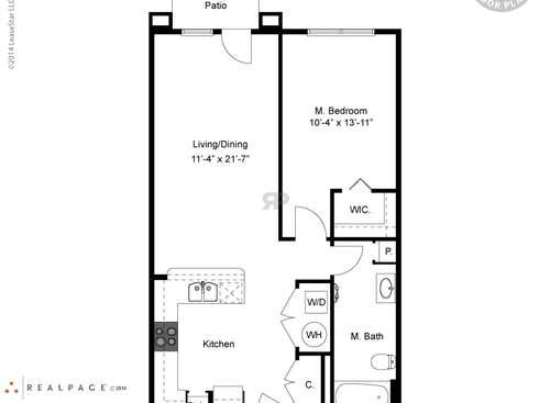 A1 One Bedroom: Beds - 1: Baths - 1: SqFt Range - 741 to 741