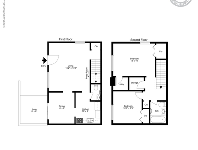 2 Bd/1.5 Bath: Beds - 2: Baths - 1.5: SqFt Range - 900 to 900