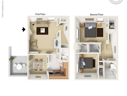 2 Bd/1.5 Bath: Beds - 2: Baths - 1.5: SqFt Range - 900 to 900