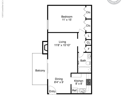 1 Bd/1 Bath: Beds - 1: Baths - 1: SqFt Range - 662 to 662