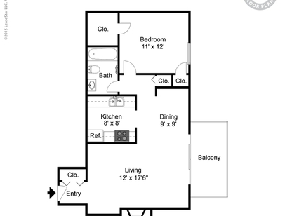 1 Bd/1 Bath: Beds - 1: Baths - 1: SqFt Range - 689 to 689